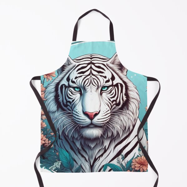 Item preview, Copy of White Tiger with Flowers and Ornaments V4 designed and sold by Salimgor Hangaround Music.