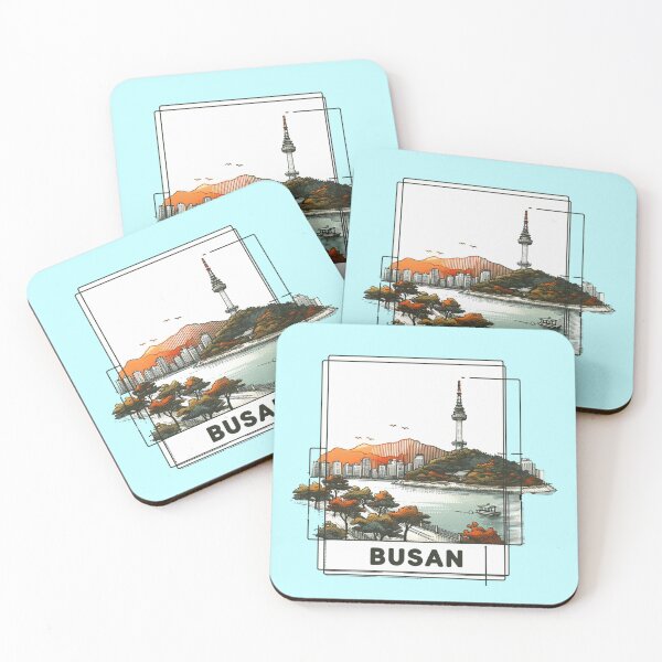 Item preview,  Busan Songdo Watercolor Minimalist Art  Tags , designed and sold by PaintMeWorld.