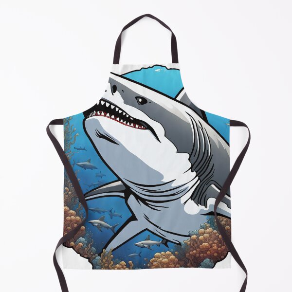 Item preview, White shark in the sea with fish designed and sold by Salimgor Hangaround Music.