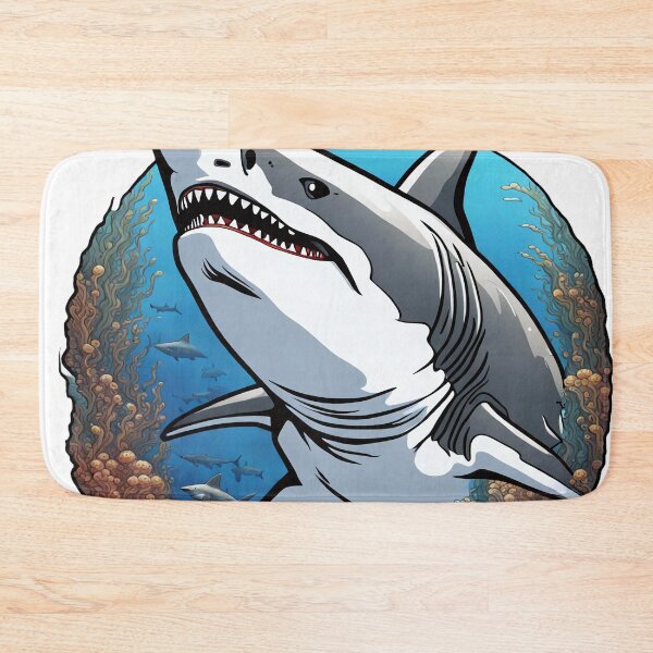 Item preview, White shark in the sea with fish designed and sold by Salimgor Hangaround Music.