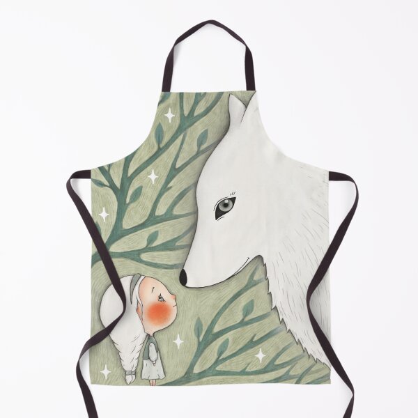 Item preview, illustration of a wolf and a girl designed and sold by pufilki.