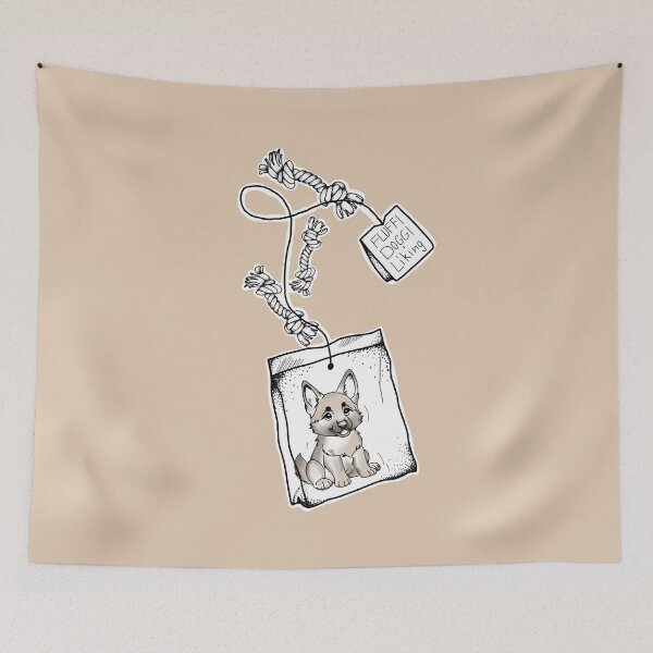 Item preview, cute doggie tea designed and sold by ventenart.