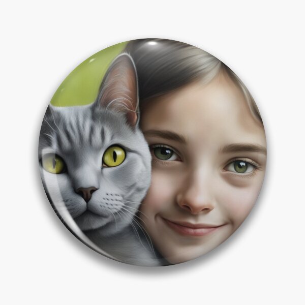 Artikelvorschau, Chartreux-Katze und menschlicher Begleiter Nr. 1 entworfen und verkauft von Annabelly321.