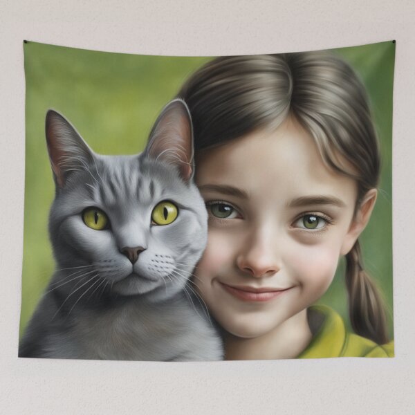 Item preview, Chartreux Cat & Human Companion #1 designed and sold by Annabelly321.
