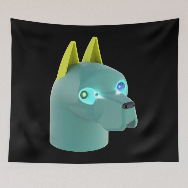 Item preview, Dark Green Dog Yellow Ears Bright Eyes designed and sold by Dog-Planet.
