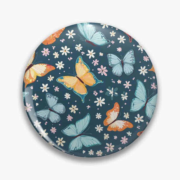 Item preview, Pattern of cute colourful butterflies in teal background  designed and sold by creativekrish.