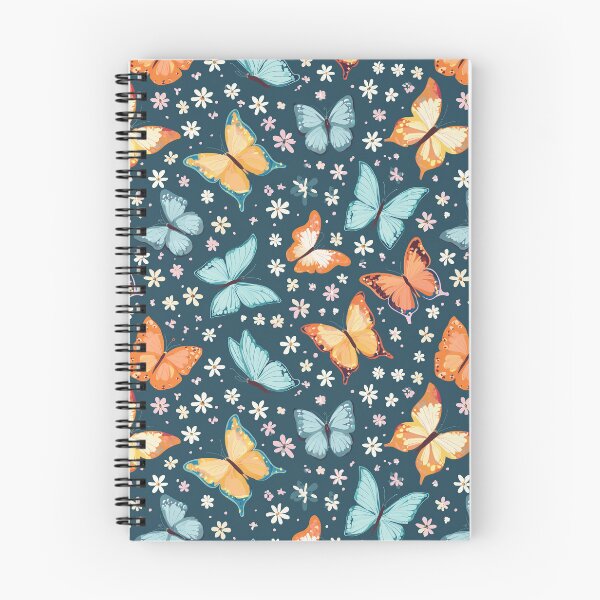 Aperçu de l'œuvre Modèle de jolis papillons colorés sur fond bleu sarcelle  créée et vendue par creativekrish.