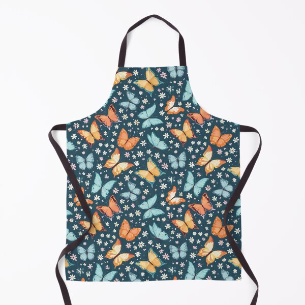 Item preview, Pattern of cute colourful butterflies in teal background  designed and sold by creativekrish.