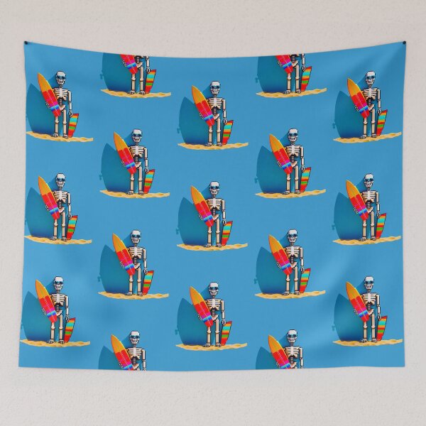 Item preview, Surfer Skeleton: Pixelated Waves and Shades designed and sold by Ronny-Owiso.