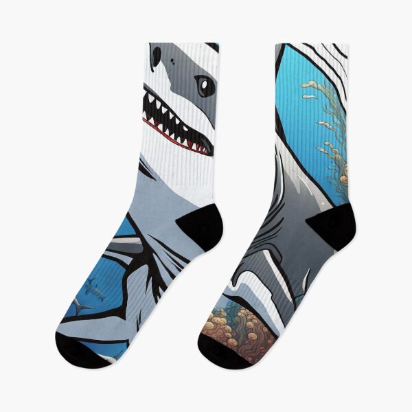 Item preview, White shark in the sea with fishes V2 designed and sold by Salimgor Hangaround Music.