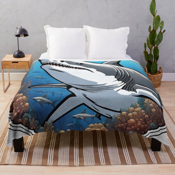 Item preview, White shark in the sea with fishes V2 designed and sold by Salimgor Hangaround Music.