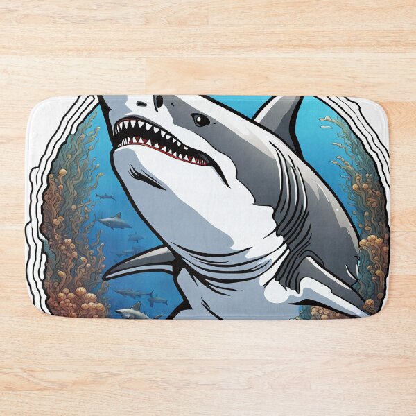 Item preview, White shark in the sea with fishes V2 designed and sold by Salimgor Hangaround Music.