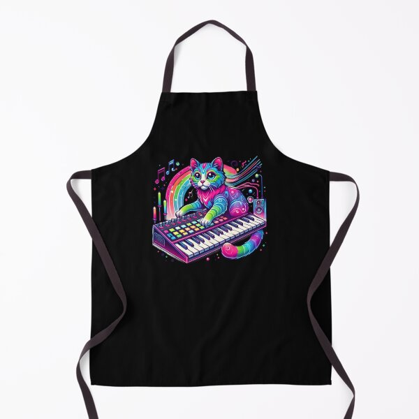 Item preview, Psychedelic Cat Synthesizer Cute and Funny Gifts Art designed and sold by BadhbhLoot.