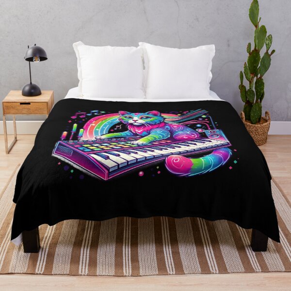 Item preview, Psychedelic Cat Synthesizer Cute and Funny Gifts Art designed and sold by BadhbhLoot.