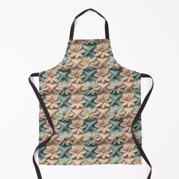 Item preview, Flora Crocheted Flowers Seamless Pattern A47 designed and sold by ArtsyAbode66.
