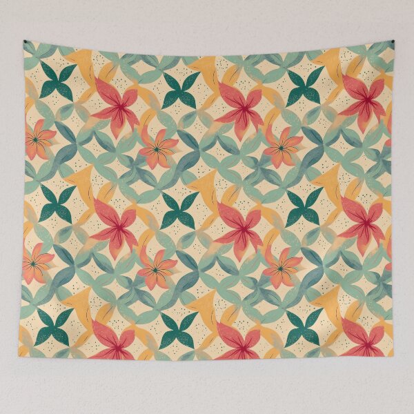 Item preview, Flora seamless repeat pattern A48 designed and sold by ArtsyAbode66.