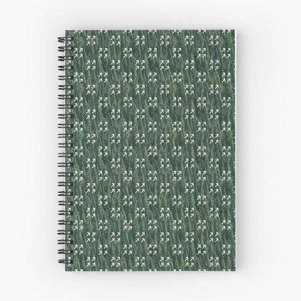 Item preview, A seamless pattern of white arrows pointing in different directions on a green background designed and sold by youme63.