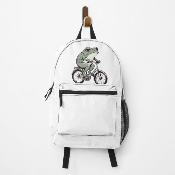 Item preview, vintage Frog riding on a bicycle designed and sold by CuteArtPack.