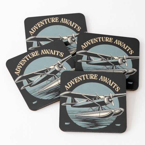 Item preview, Adventure Awaits - Retro Seaplane. designed and sold by zarshirts.