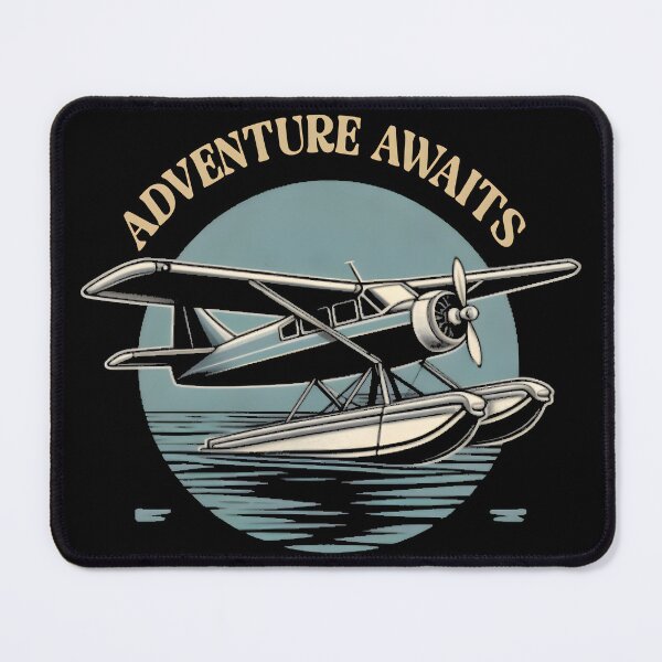 Item preview, Adventure Awaits - Retro Seaplane. designed and sold by zarshirts.