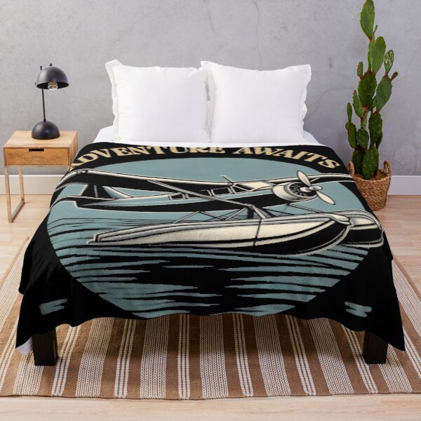 Item preview, Adventure Awaits - Retro Seaplane. designed and sold by zarshirts.