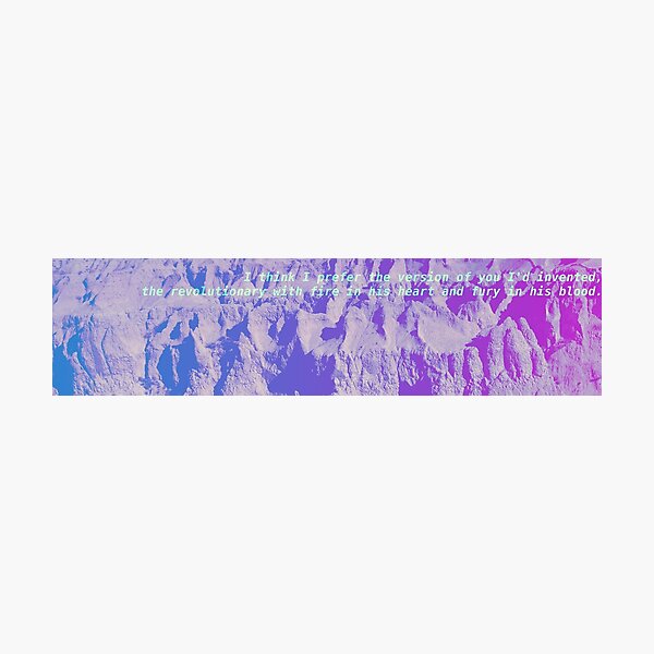 Badlands Gradient - Pink to Blue Photographic Print