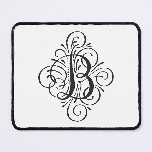 Item preview, Curly Letter B Monogram Black designed and sold by junkydotcom.