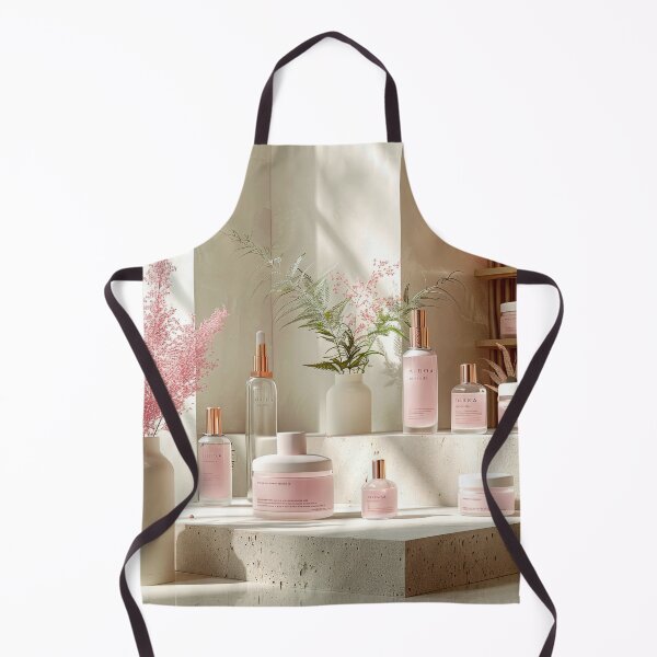 Item preview, Counter With Vase of Flowers and Bottles of Skin Care - Cosmetics Studio Scenes designed and sold by frequent-art.