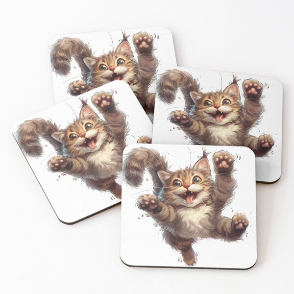 Item preview, Cat with playful paws designed and sold by wolfgangrainer.