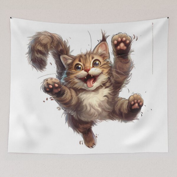 Item preview, Cat with playful paws designed and sold by wolfgangrainer.