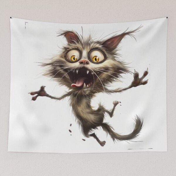 Item preview, Cat with playful paws designed and sold by wolfgangrainer.