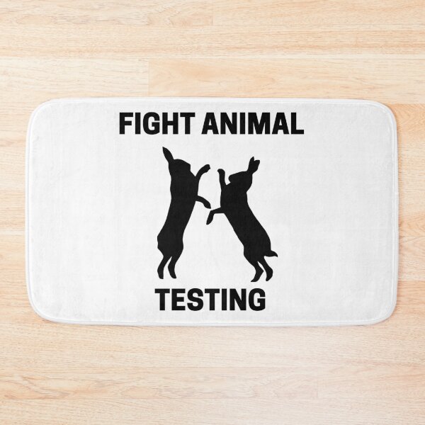 Item preview, fight animal testing - minimal black and white designed and sold by -justb-.