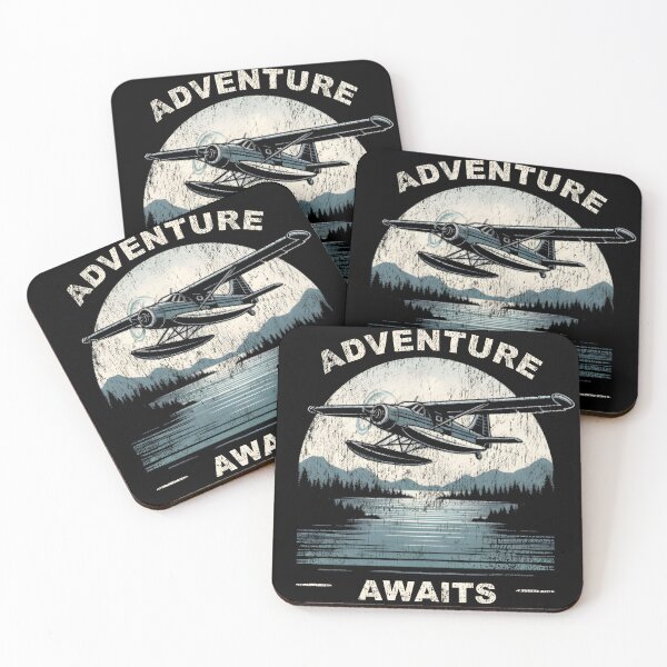 Item preview, Adventure Awaits - Retro Seaplane. designed and sold by zarshirts.