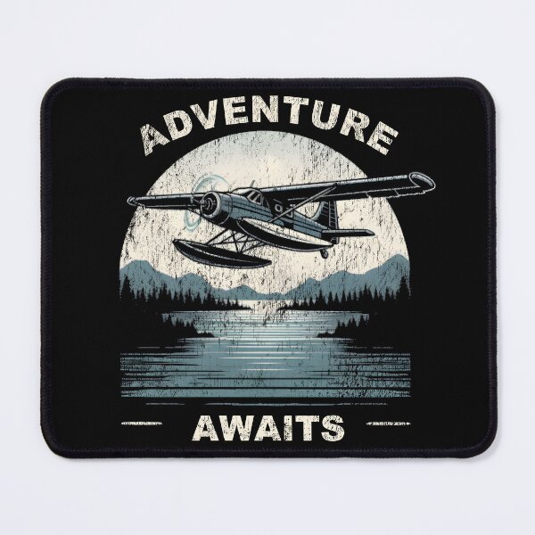 Item preview, Adventure Awaits - Retro Seaplane. designed and sold by zarshirts.
