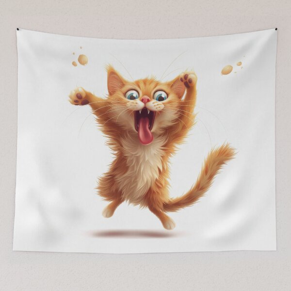 Item preview, Cat with playful paws designed and sold by wolfgangrainer.