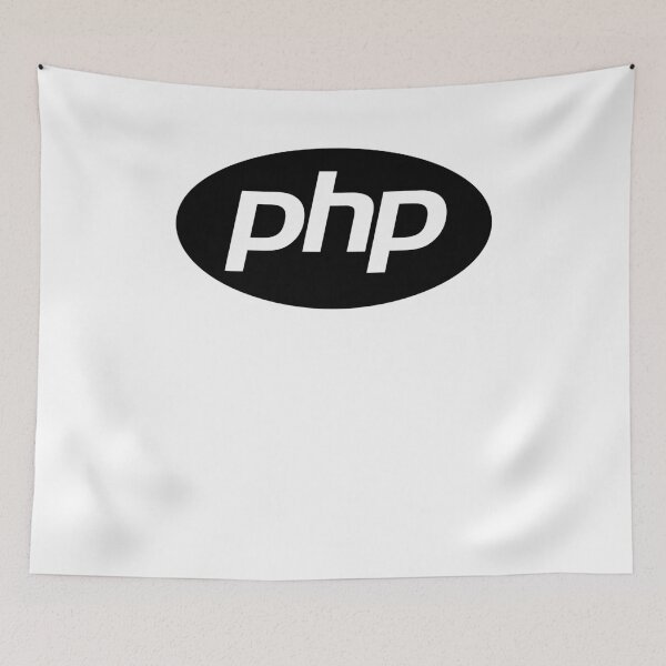 Item preview, PHP Black White Language Logo Long Sleeve T-Shirt designed and sold by Rainwater Merch.