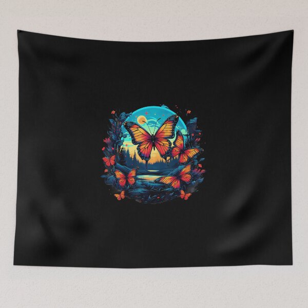 Item preview, Butterflies Colorful Landscape Animal Lovers designed and sold by rosaliamus.