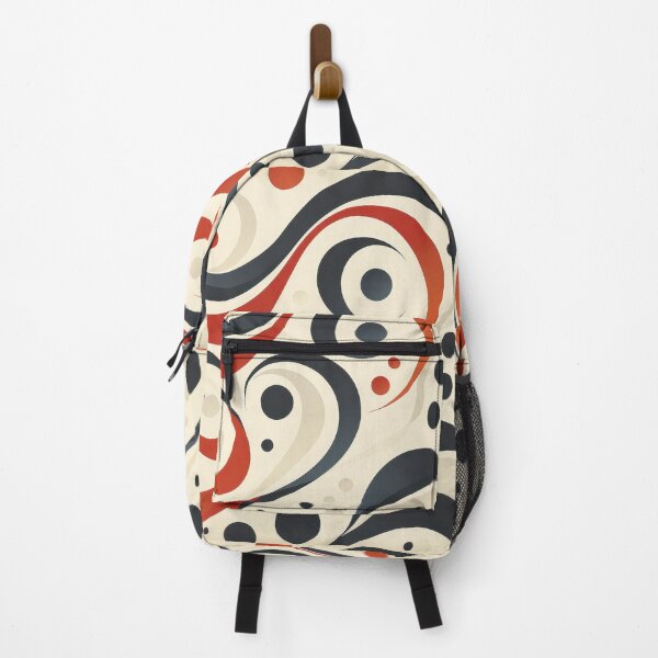 Item preview, Retro Abstract Pattern With Red, Black, and White Swirls designed and sold by ML-Media.