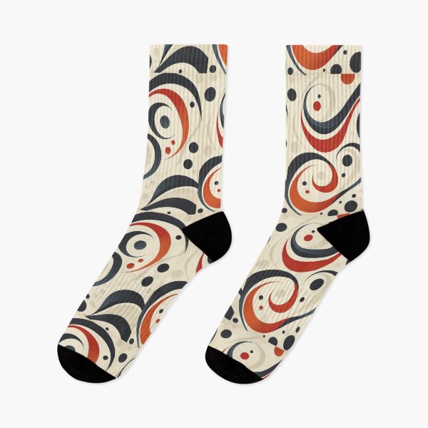 Item preview, Retro Abstract Pattern With Red, Black, and White Swirls designed and sold by RGShirtWorks.