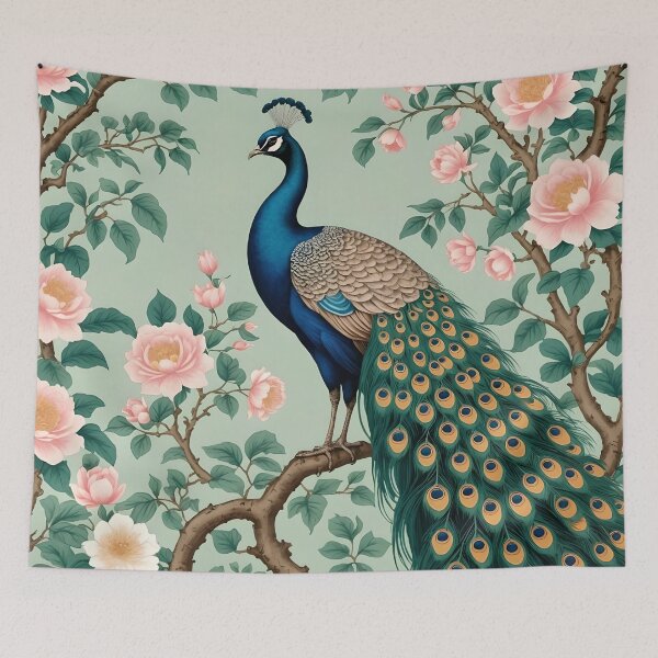 Item preview, Peacock Chinoiserie designed and sold by SoniaSarkali.