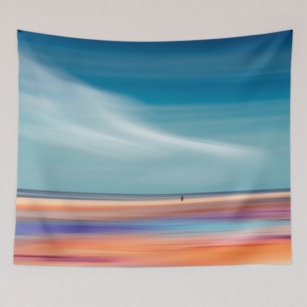 Item preview, Beach Walker - Abstract Minimalist Seascape designed and sold by Dyrk Wyst Redbubble Shop.