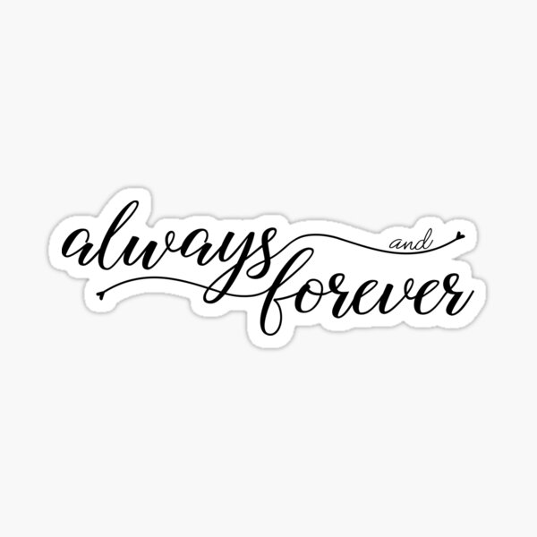 Always & Forever Wedding Stickers - Clear Sheet