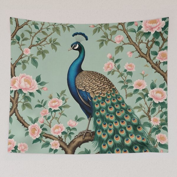 Item preview, Peacock Chinoiserie designed and sold by SoniaSarkali.