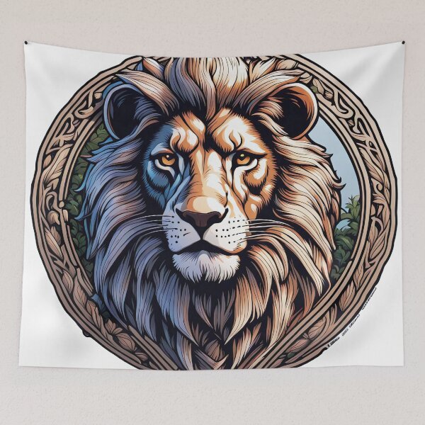 Item preview, Lion with circle ornament designed and sold by Salimgor Hangaround Music.
