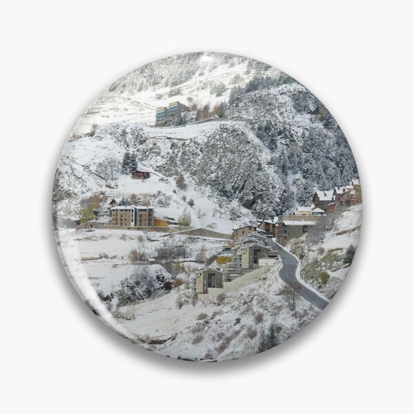 Item preview, Andorra Ski Resorts and Mountains Landscape - Pyrenees in Winter designed and sold by CarolinaReina.