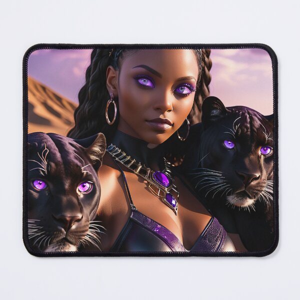 Item preview, Nubian Queen with Black Panthers designed and sold by SublimeMusings.