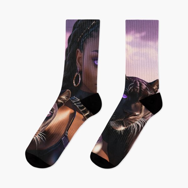 Item preview, Nubian Queen with Black Panthers designed and sold by SublimeMusings.