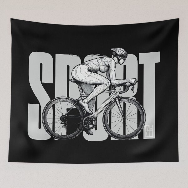 Item preview, SPORT - Cycling - WOMAN CYCLIST- 1 designed and sold by ArtProjectShop.