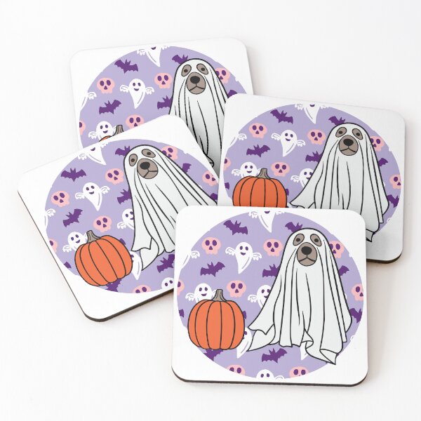 Item preview, Halloween Ghost Dog Pumpkin Witchy  designed and sold by WildWoodlandWitch.
