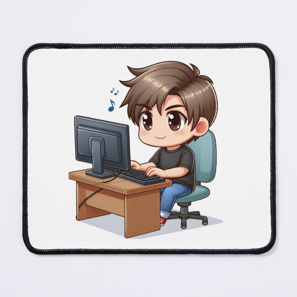 Item preview, Virtual Adventures: Cartoon Character on the Computer designed and sold by daruneenok.